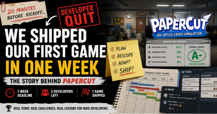 First Indie Game Development Papercut